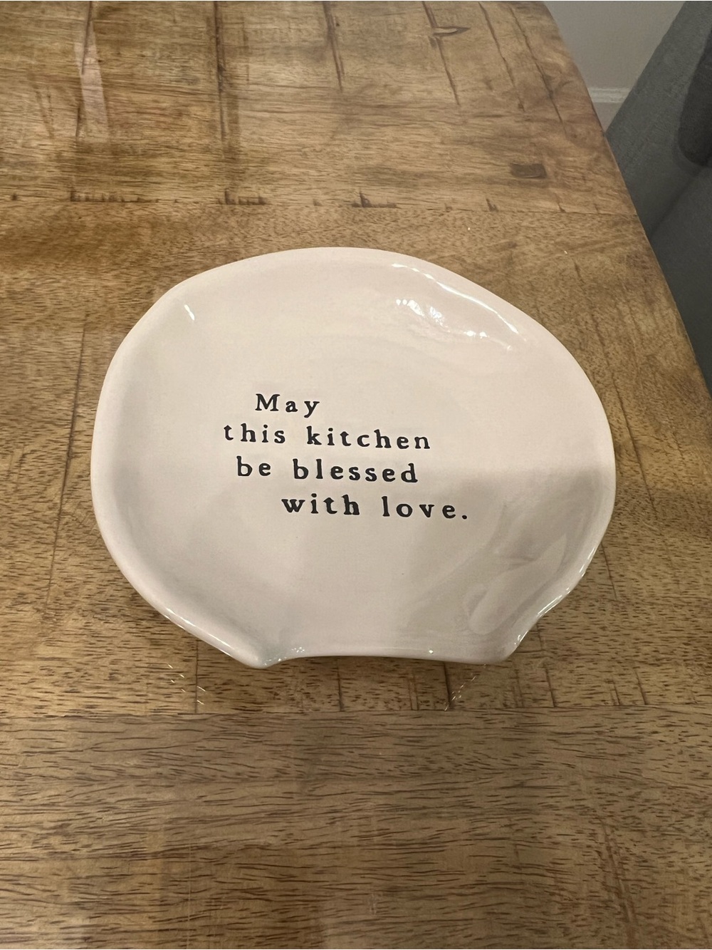 DEMDACO "Kitchen Blessings with Love" ceramic spoon rest